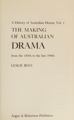 Australian Drama in the 1970s and 1980s