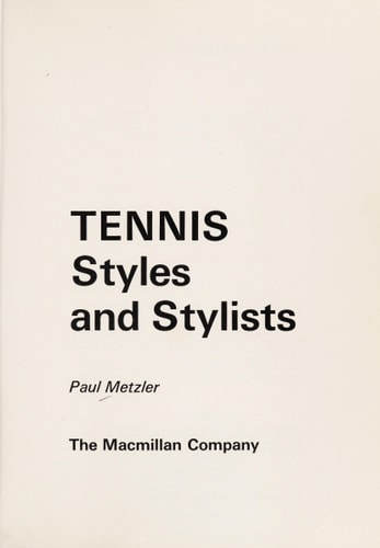 Tennis Styles and Stylists
