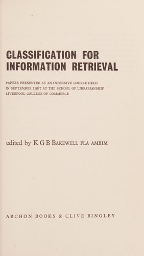 Classification for Information Retrieval