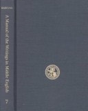 A Manual of the Writings in Middle English, 1050-1500