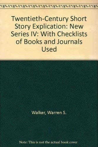Twentieth-Century Short Story Explication: New Series, 1995-1996 With Checklists of Books and Journals Used