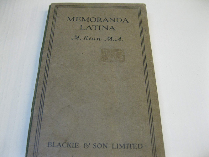 Memoranda Latina; word list, syntax, idioms and phrases (Blackie vocabularies)