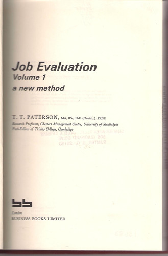 Job evaluation (v. 1)