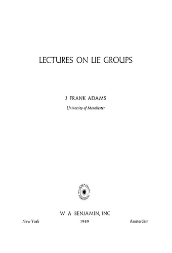 Lectures on Lie Groups