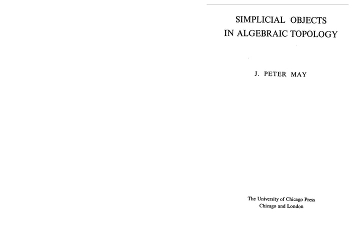 Simplicial Objects in Algebraic Topology