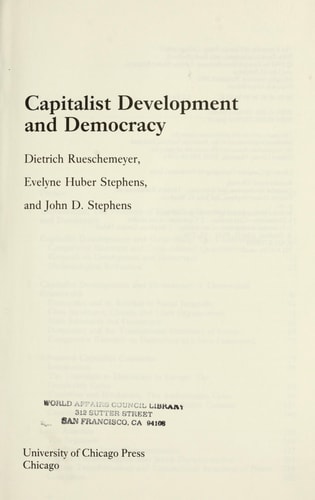 Capitalist Development and Democracy