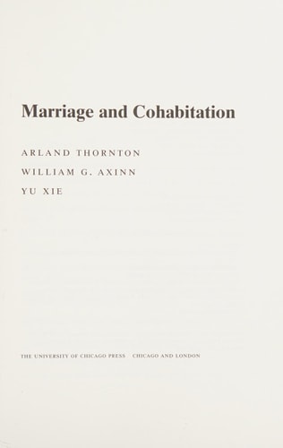 Marriage and Cohabitation