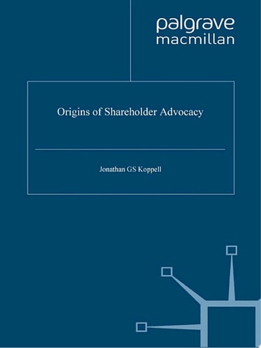 Origins of Shareholder Advocacy