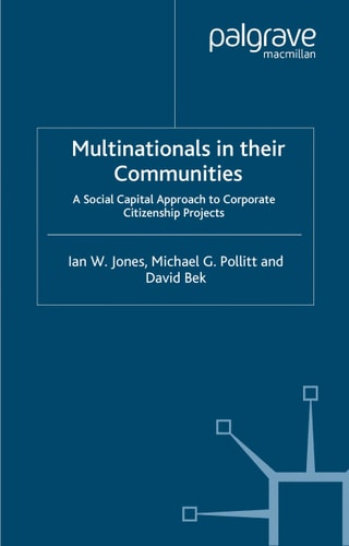 Multinationals in their Communities: A Social Capital Approach to Corporate Citizenship Projects