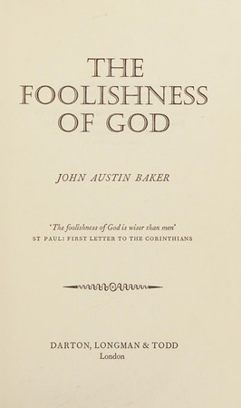 The Foolishness of God
