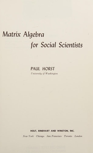 Edition published by Holt, Rinchart and Winston