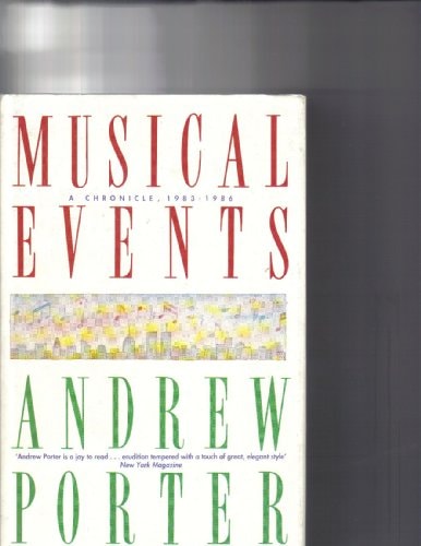 Musical Events A Chronicle, 1983-1986