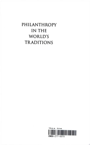 Philanthropy in the World's Traditions