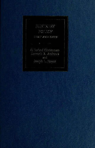 Business policy: Text and cases