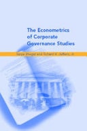 The Econometrics of Corporate Governance Studies