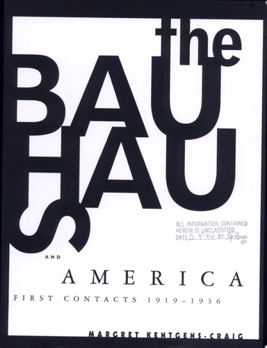 The Bauhaus and America First Contacts, 1919-1936
