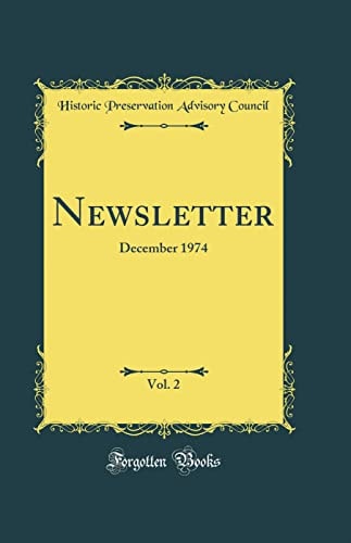 Newsletter, Vol. 2 December 1974