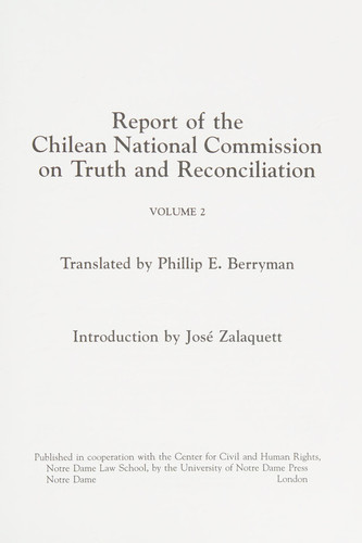Report of the Chilean National Commission on Truth and Reconciliation