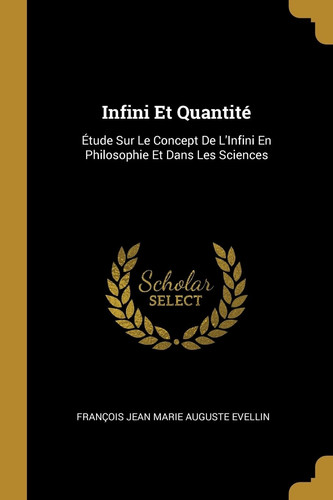Infini Et Quantité Étude Sur Le Concept De L'Infini En Philosophie Et Dans Les Sciences