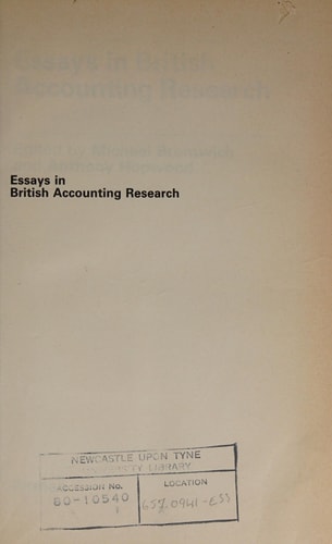 Essays In British Accounting Research