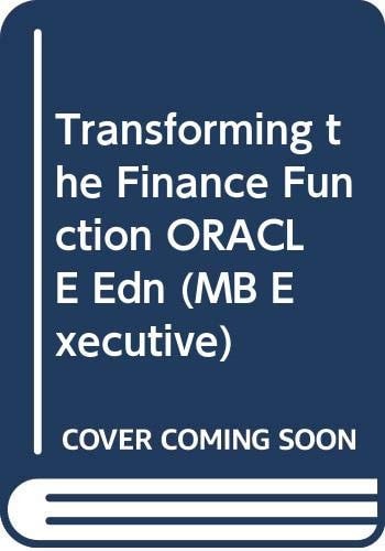 Transforming the Finance Function