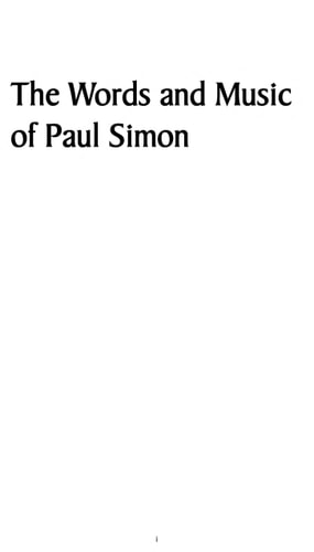 The Words and Music of Paul Simon