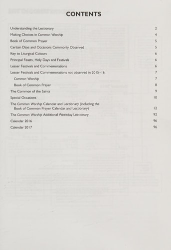 Lectionary 2016
