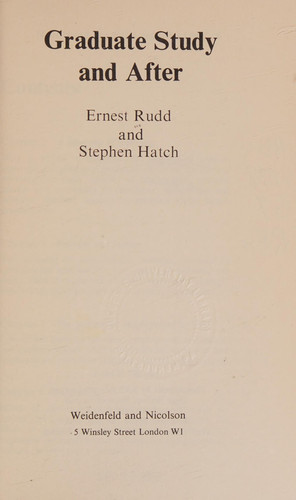 Graduate Study and After