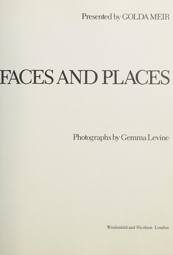 Israel: Faces and places