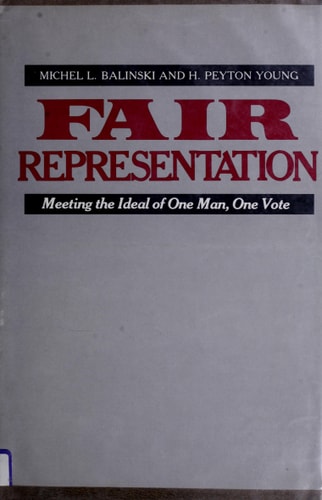Fair Representation Meeting the Ideal of One Man, One Vote
