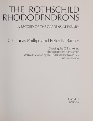 Rothschild Rhododendrons: Record of the Gardens at Exbury