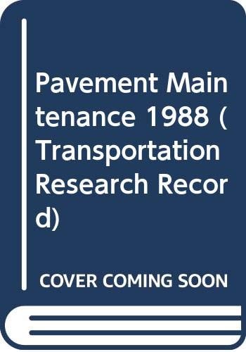 Pavement Maintenance 1988