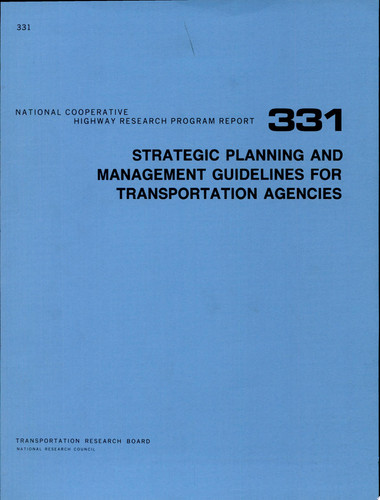 Strategic Planning and Management Guidelines for Transportation Agencies