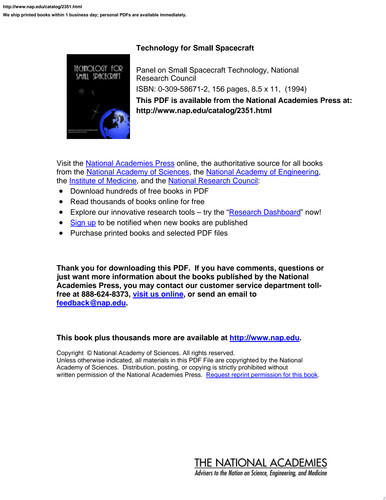 Technology for Small Spacecraft