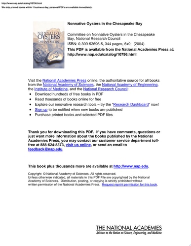 Nonnative Oysters in the Chesapeake Bay
