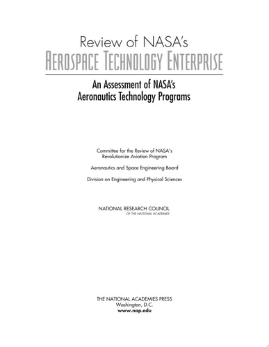 Review of NASA's Aerospace Technology Enterprise An Assessment of NASA's Aeronautics Technology Programs