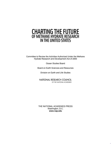 Charting the Future of Methane Hydrate Research in the United States