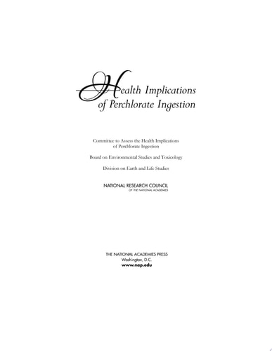 Health Implications of Perchlorate Ingestion