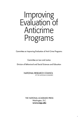 Improving Evaluation of Anticrime Programs