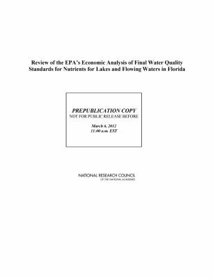 Review of the EPA's Economic Analysis of Final Water Quality Standards for Lakes and Flowing Waters in Florida