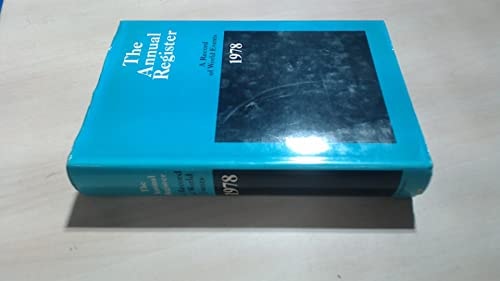 Annual Register A Record of World Events 1978