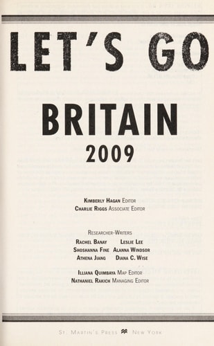 Let's Go 2009 Britain