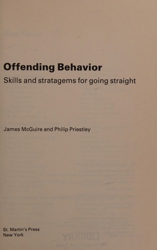 Offending Behavior Skills and Stratagems for Going Straight