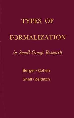 Types of Formalization in Small-Group Research