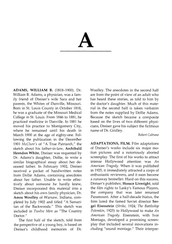 A Theodore Dreiser Encyclopedia