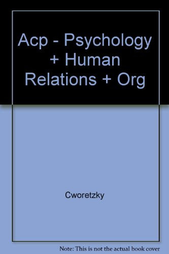 Psychology, Human Relations and Organizations Communication