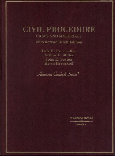 Civil Procedure: Cases and Materials, 2008 (American Casebook Series)