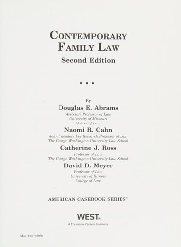 Contemporary Family Law