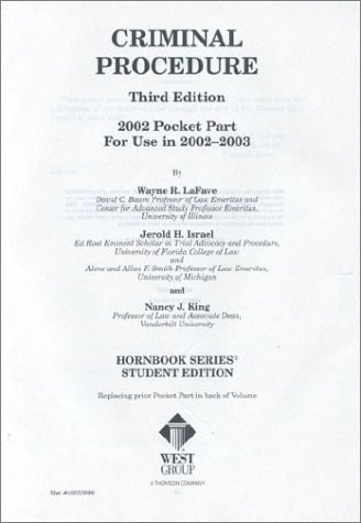 Criminal Procedure 2002 Pocket Part