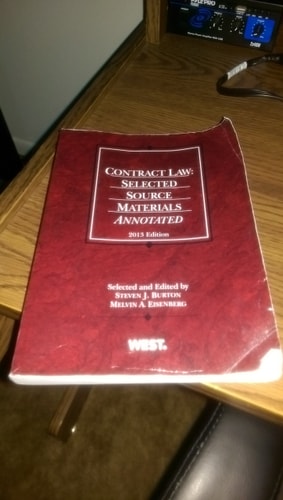 Contract Law Selected Source Materials Annotated